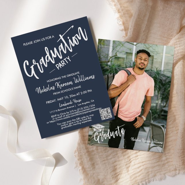 Invitación Partido de Graduación Fotográfica de Código QR, gu (Subido por el creador)