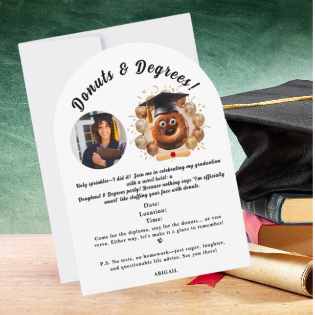 Invitación Partido de Graduación Fotográfica de Donuts y Grad (Subido por el creador)