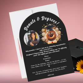Invitación Partido de Graduación Fotográfica de Donuts y Grad