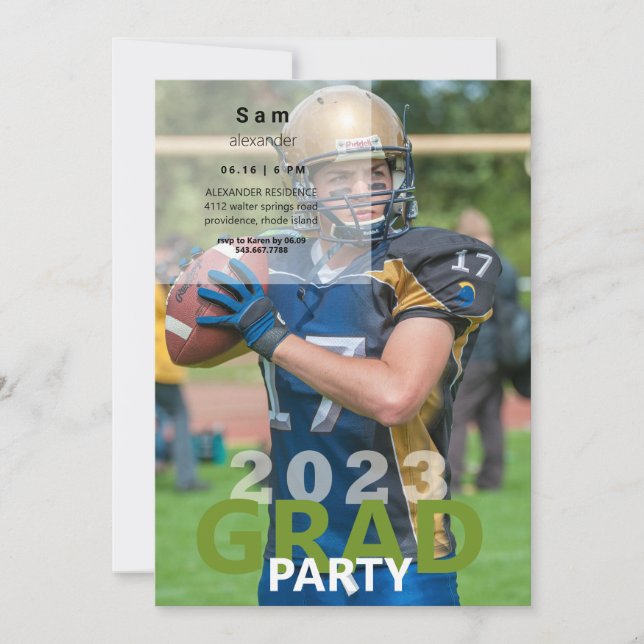 Invitación Partido de Graduación Fotográfica de Fútbol de 202 (Anverso)