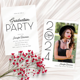 Invitación Partido de Graduación Fotográfica de Tipografía Bl
