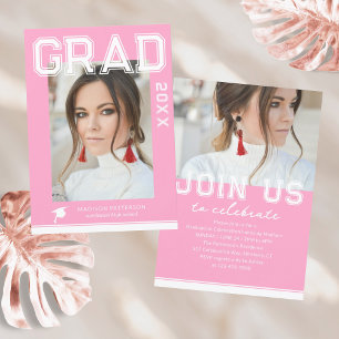 Invitación Partido de Graduación Fotográfica Elegante guión m