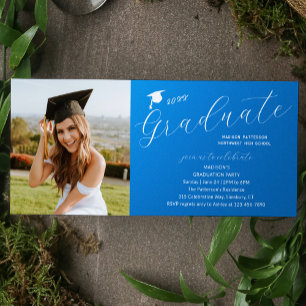 Invitación Partido de Graduación Fotográfica Elegante guión m