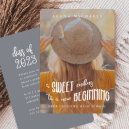 Invitación Partido de Graduación Fotográfica Tipo 2023 Azul