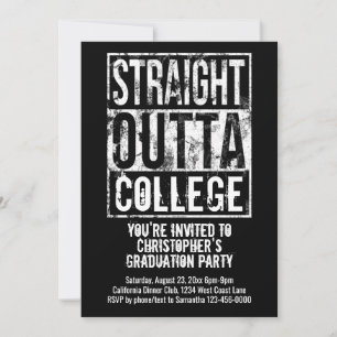 Invitación Partido de Graduación Graciosa de Straight Outta C
