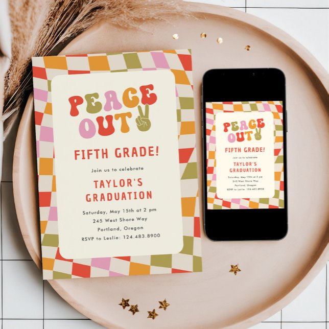 Invitación Partido de Graduación Groovy de quinto grado de Pe (Subido por el creador)