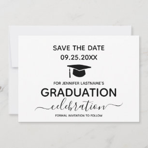 Invitación Partido de Graduación Guardar la Fecha Mínima