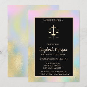 Invitación Partido de Graduación Holográfica de la Escala de 