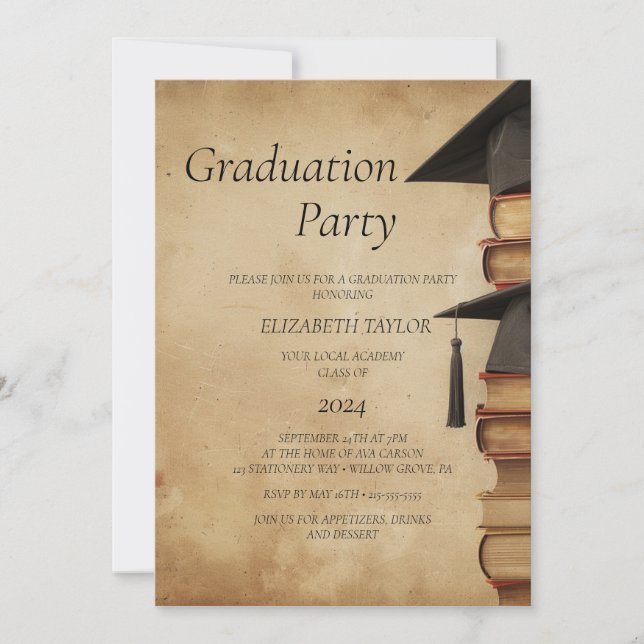 Invitación Partido de Graduación I Rústico (Anverso)