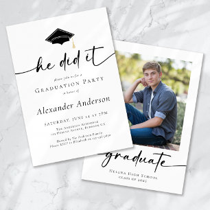 Invitación Partido de Graduación, lo hizo. Foto