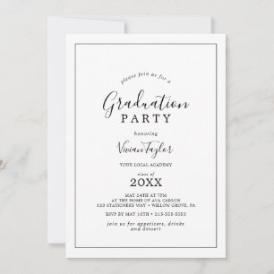 Invitación Partido de Graduación minimalista