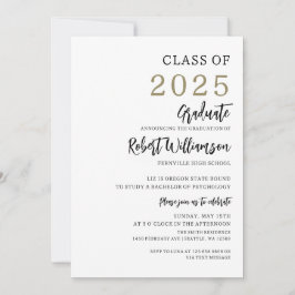 Invitación Partido de Graduación minimalista