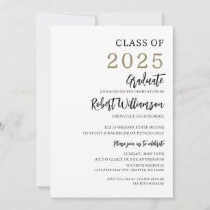 Invitación Partido de Graduación minimalista