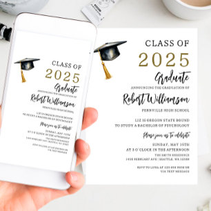 Invitación Partido de Graduación minimalista