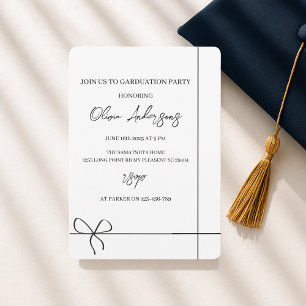 Invitación Partido de Graduación Minimalista Moderna