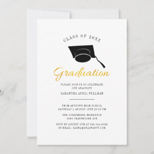 Invitación Partido de Graduación Minimalista Moderna 2024