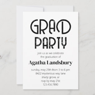 Invitación Partido de Graduación Moderno de Secundaria en Pro