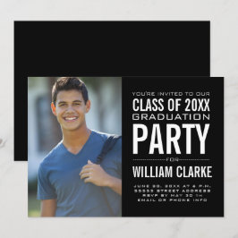 Invitación Partido de Graduación Moderno Masculino