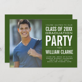 Invitación Partido de Graduación Moderno Masculino