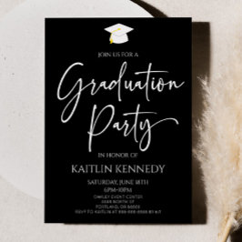 Invitación Partido de Graduación Moderno minimalista