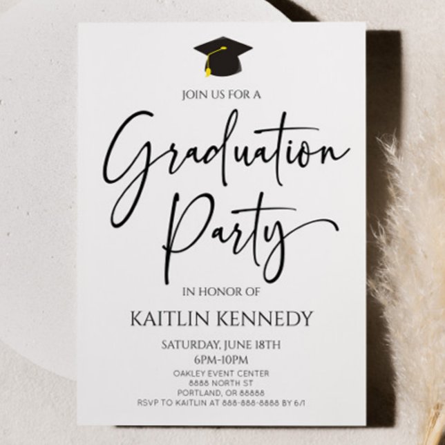 Invitación Partido de Graduación Moderno minimalista (Subido por el creador)