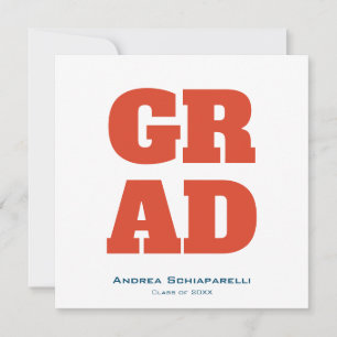 Invitación Partido de Graduación Moderno Plaza Roja y Azul