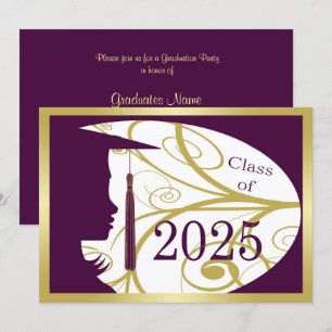 Invitación Partido de Graduación Morado y Oro 2025