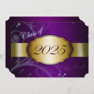 Invitación Partido de Graduación Morado y Oro 2025
