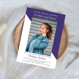 Invitación Partido de Graduación Open House 2024 Photo Purple