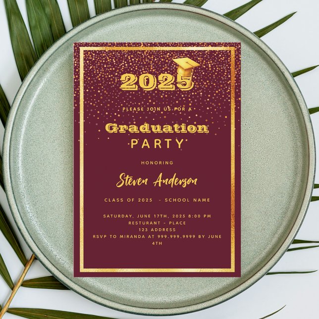 Invitación Partido de Graduación oro de Borgoña 2025 (Subido por el creador)