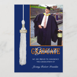 Invitación Partido de Graduación personalizado invita a Blue/