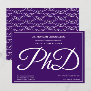 Invitación Partido de Graduación PhD Púrpura