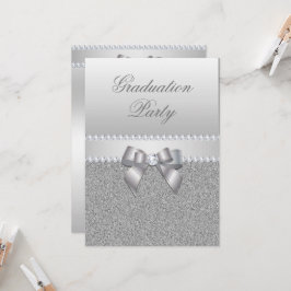 Invitación Partido de Graduación Plata deslumbrante