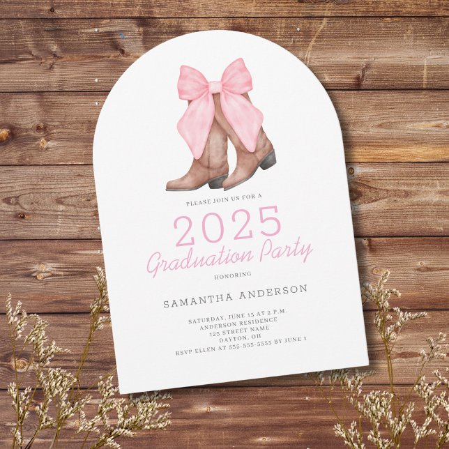 Invitación Partido de Graduación Rosa Occidental Cowgirl 2025 (Subido por el creador)