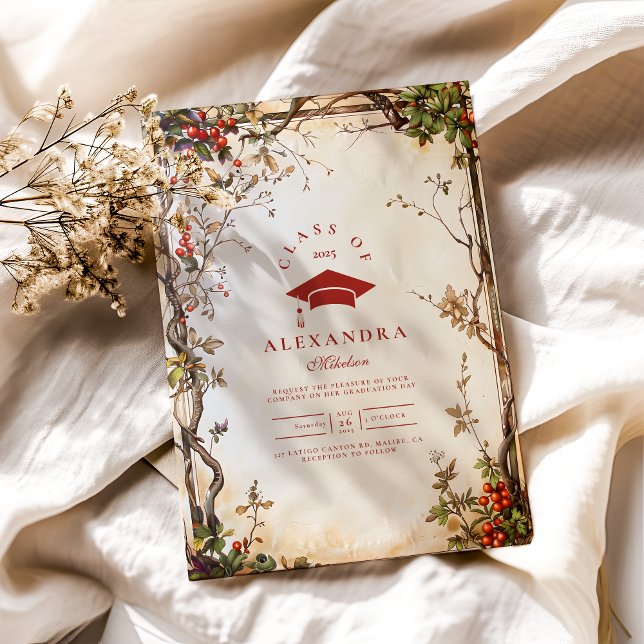 Invitación Partido de Graduación Rustic Wildflowers (Subido por el creador)