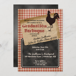 Invitación Partido de Graduación Rústica de la Cocina en el P