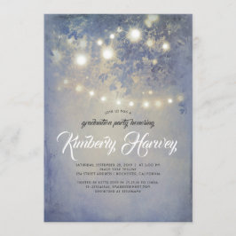 Invitación Partido de Graduación Rústica Luces Polvorientas A