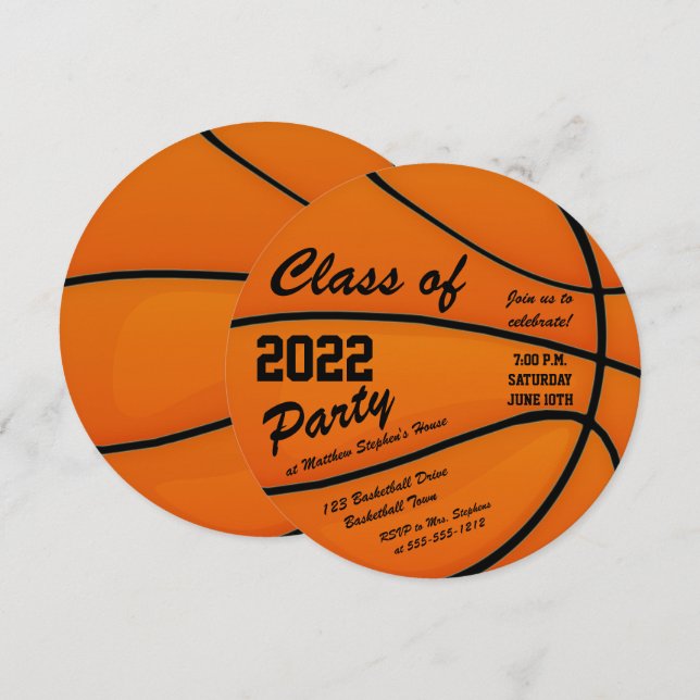 Invitación Partido de Graduación Temática del Baloncesto (Anverso / Reverso)