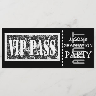 Invitación Partido de Graduación VIP en blanco y negro