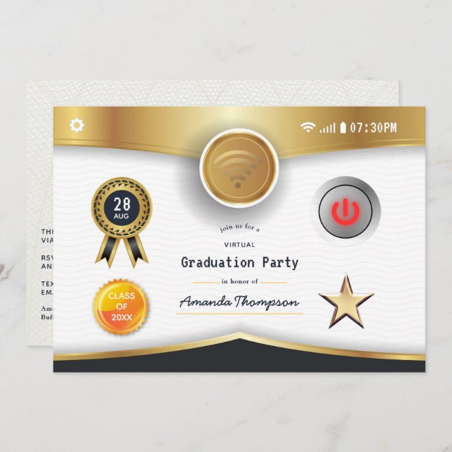 Invitación Partido de Graduación Virtual (Anverso / Reverso)