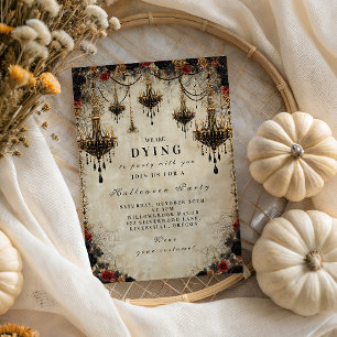 Invitación Partido de Halloween de la Candelera Gótica