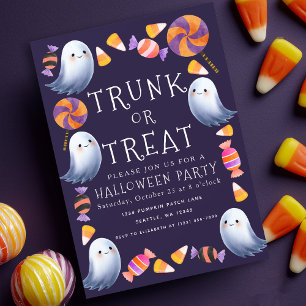Invitación Partido de Halloween de la dulce golondrina o el m