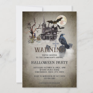 Invitación Partido de Halloween de Vampiro Gótico Victoriano