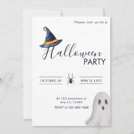 Invitación Partido de Halloween Neutral Clásico