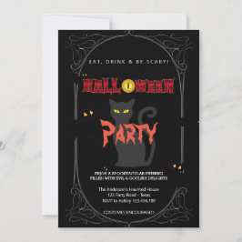 Invitación Partido de Halloween Vintage Gótico