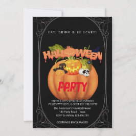 Invitación Partido de Halloween Vintage Gótico