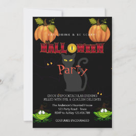 Invitación Partido de Halloween Vintage Gótico