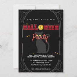 Invitación Partido de Halloween Vintage Gótico