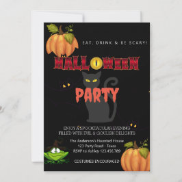 Invitación Partido de Halloween Vintage Gótico
