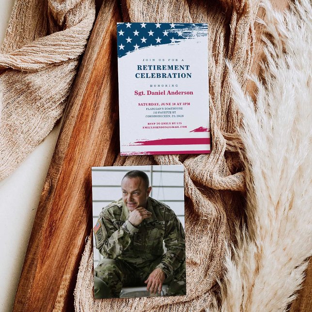 Invitación Partido de Jubilación de Bandera Americana Invitac (Subido por el creador)